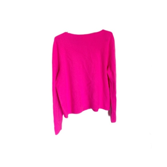 Caslon Wool Cashmere Hot Pink Long Sleeve Button Down Cardigan Women’s XL - Picture 4 of 12